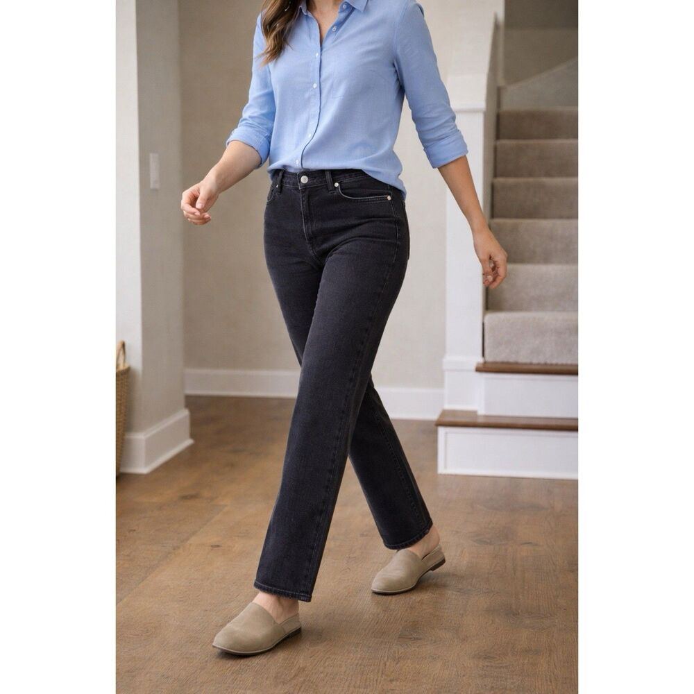 NEW Gloria Vanderbilt Amanda Jeans Size 18W Short Black Straight Leg Denim